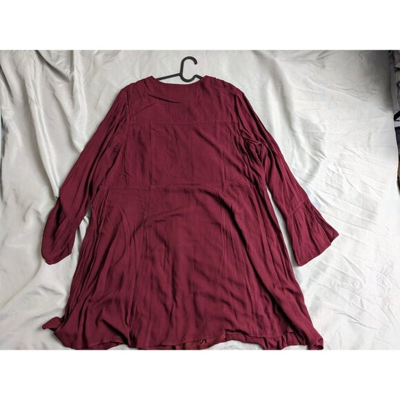Torrid Dress Red Gauze Boho Skater Lined Flowy Bell Sleeve Womens Size 3X - Picture 6 of 16